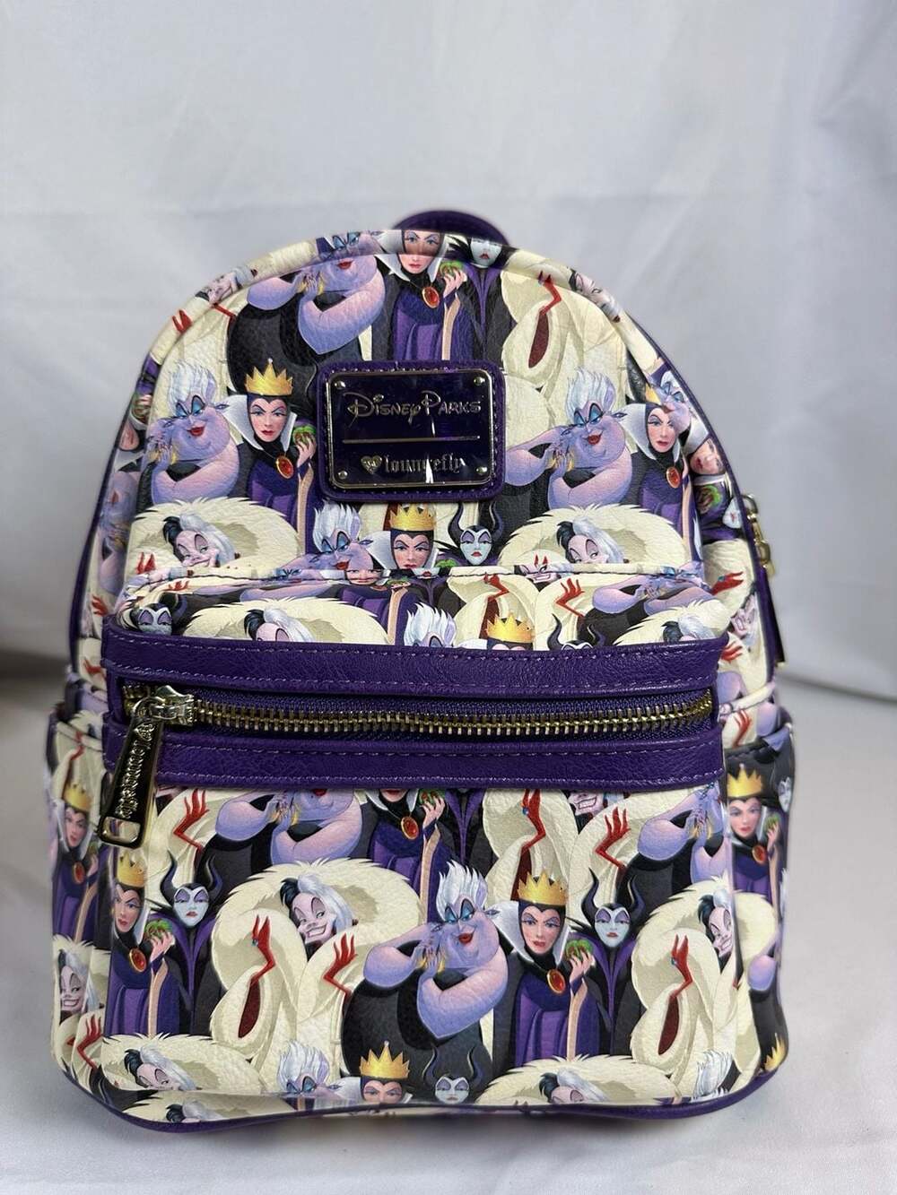 Disney Parks Villains all-over Print Mini Loungefly Backpack RARE